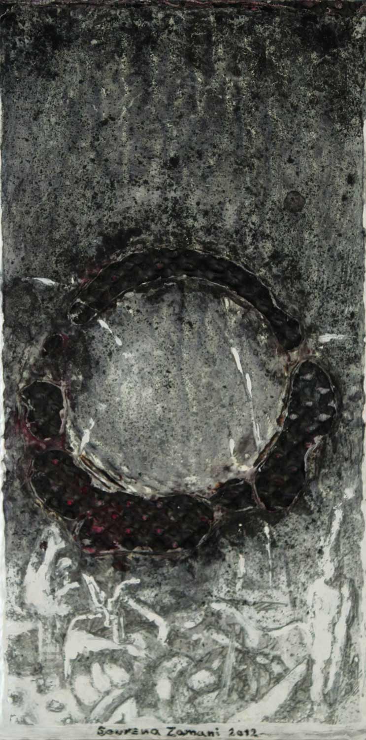 Sourena Zamani-A perfect circle-26x13cm-2012-Mixed Media