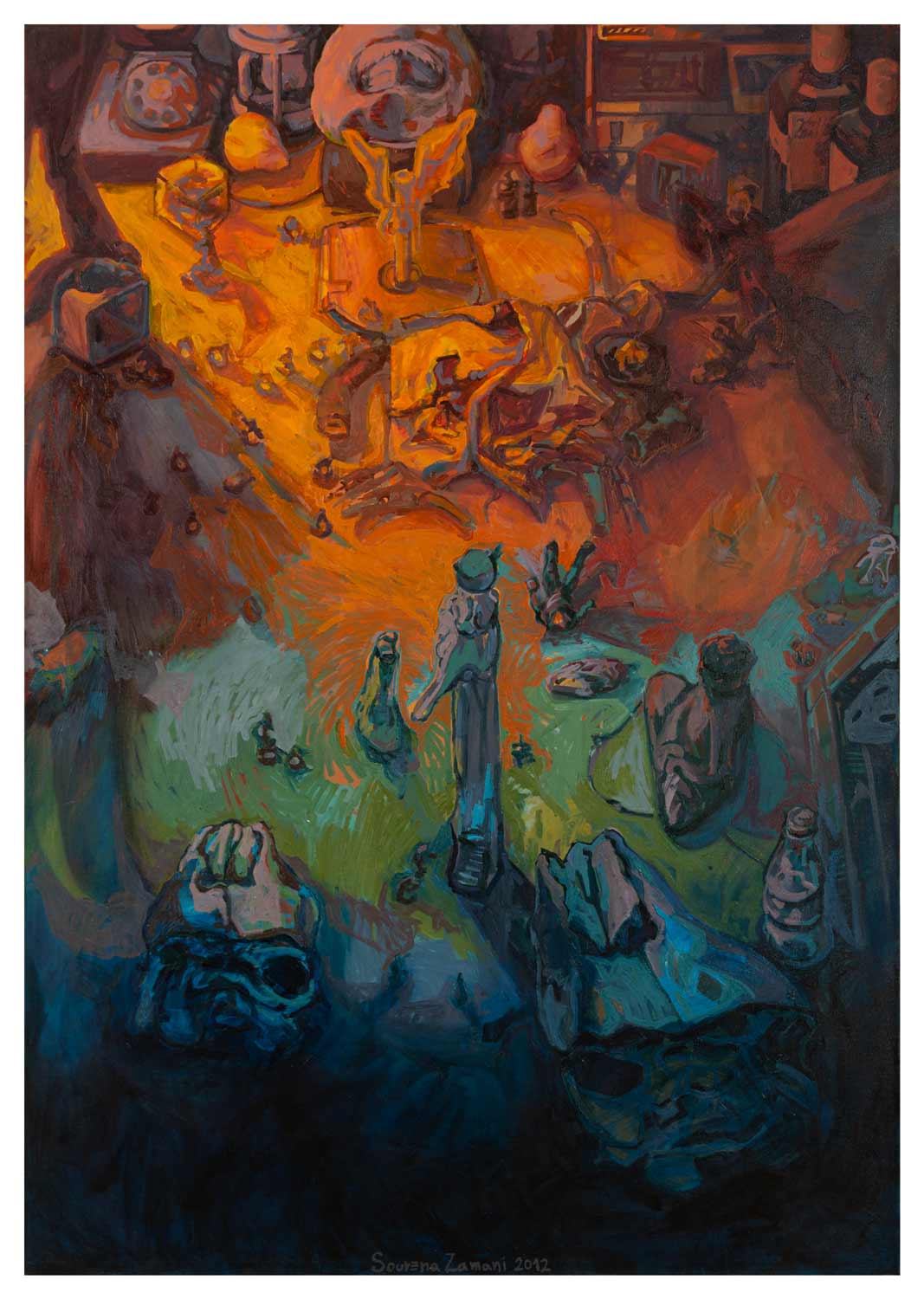 Sourena Zamani-Set As Default-150x100cm-2012-Oil on canvas