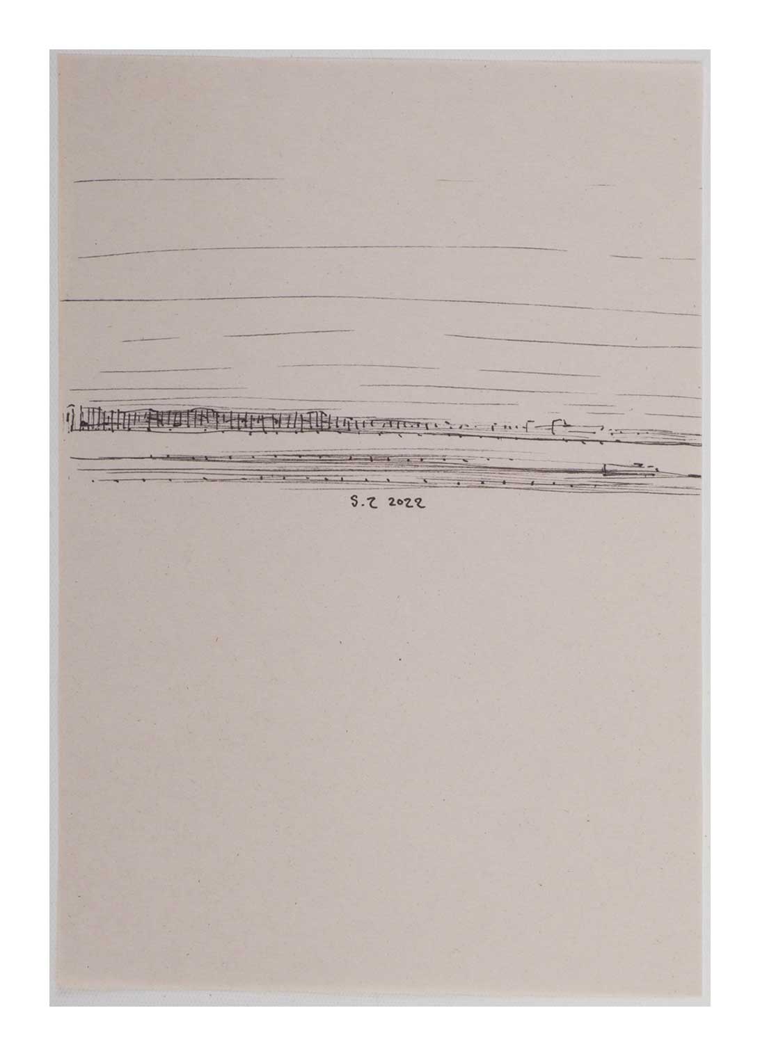 Sourena Zamani-Exile Landscape Sketches-no.27-25x17cm-2022-ink on paper