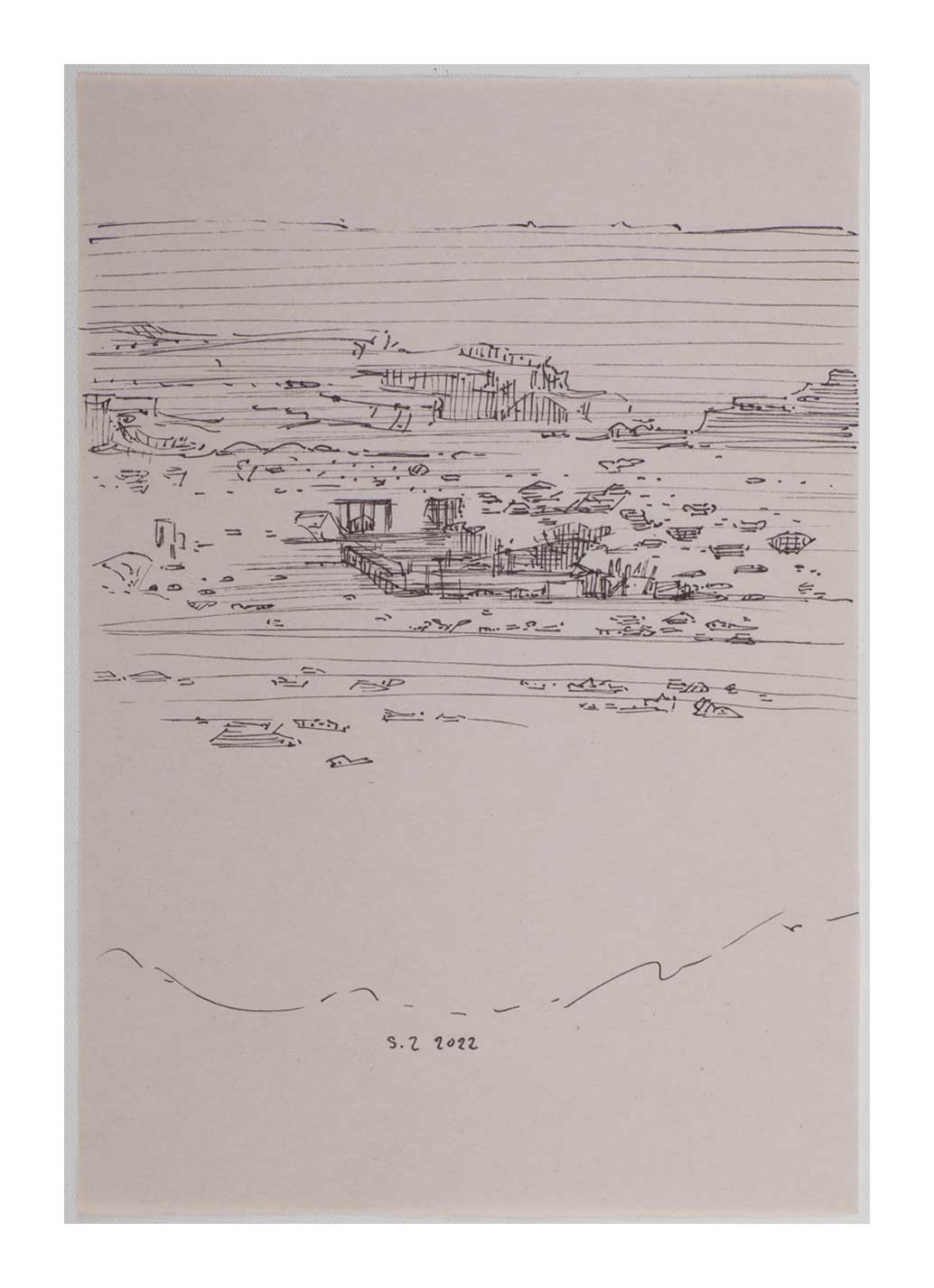 Sourena Zamani-Exile Landscape Sketches-no.29-25x17cm-2022-ink on paper