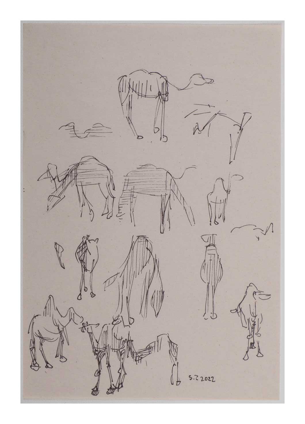 Sourena Zamani-Exile Landscape Sketches-no.32-25x17cm-2022-ink on paper