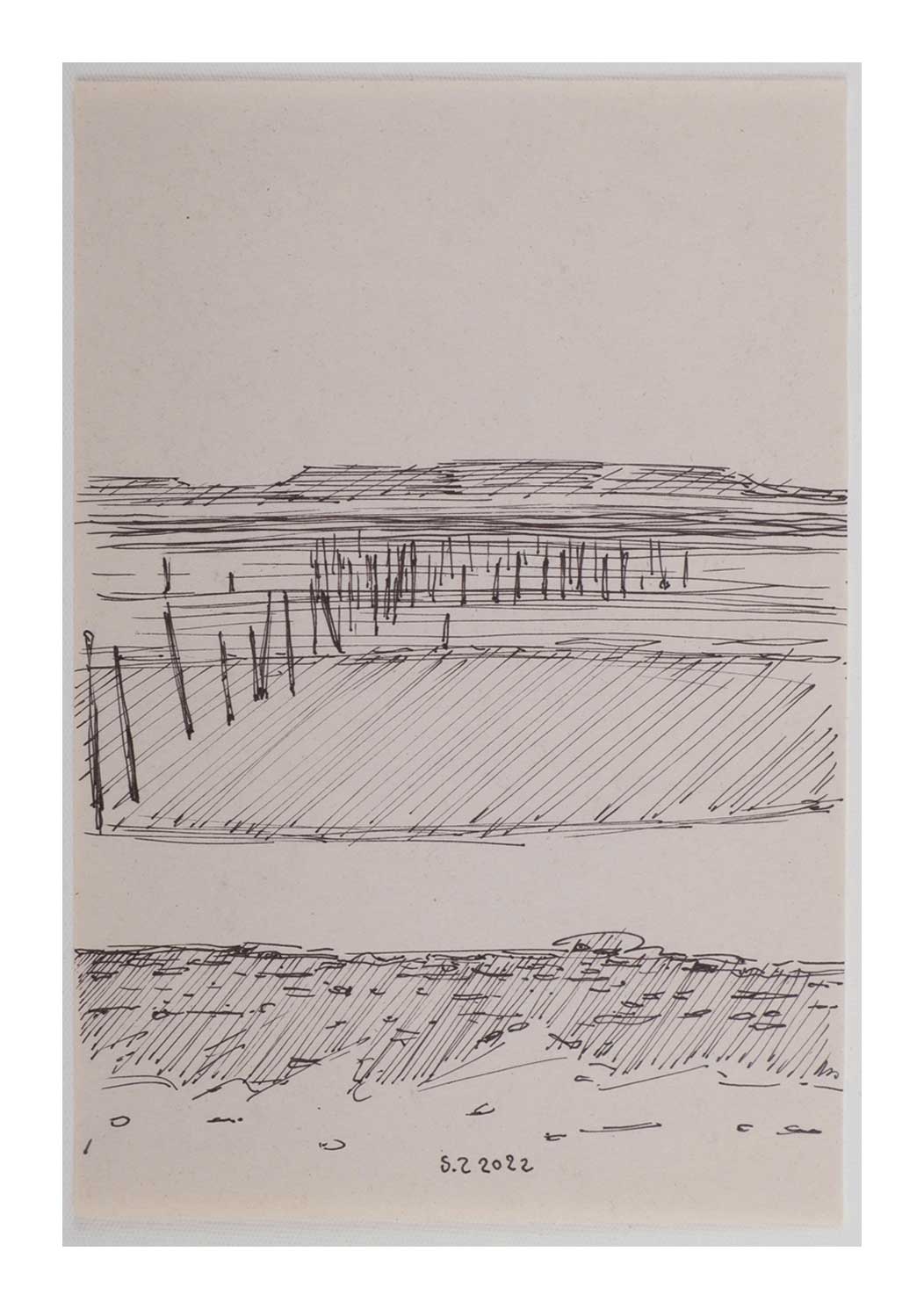 Sourena Zamani-Exile Landscape Sketches-no.33-25x17cm-2022-ink on paper