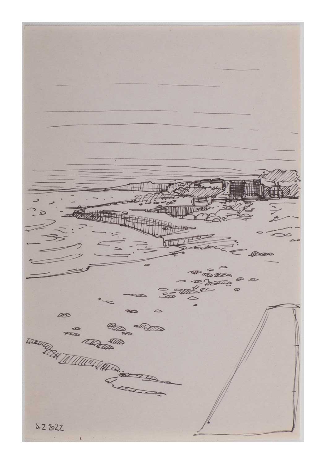 Sourena Zamani-Exile Landscape Sketches-no.34-25x17cm-2022-ink on paper