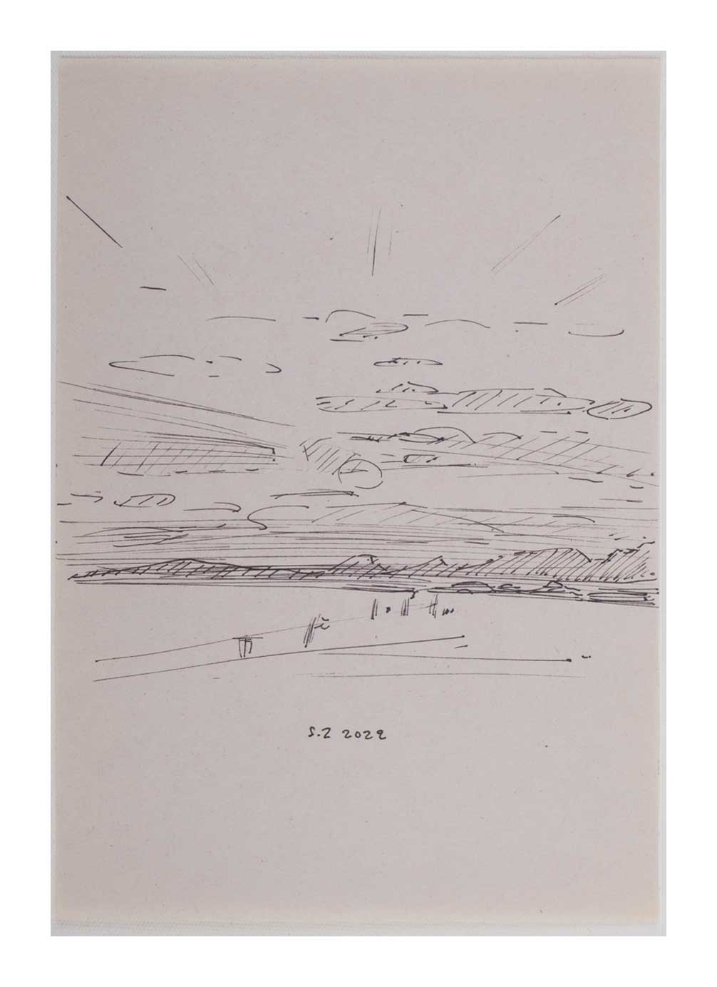 Sourena Zamani-Exile Landscape Sketches-no.35-25x17cm-2022-ink on paper