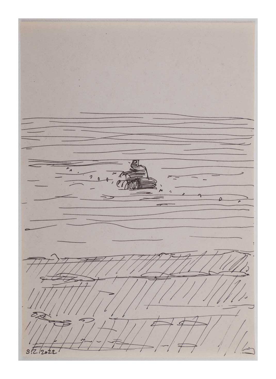 Sourena Zamani-Exile Landscape Sketches-no.39-25x17cm-2022-ink on paper