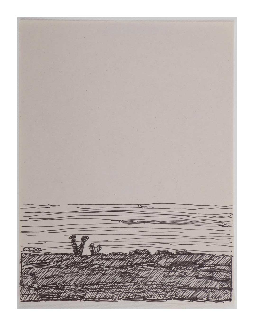 Sourena Zamani-Exile Landscape Sketches-no.41-25x17cm-2022-ink on paper
