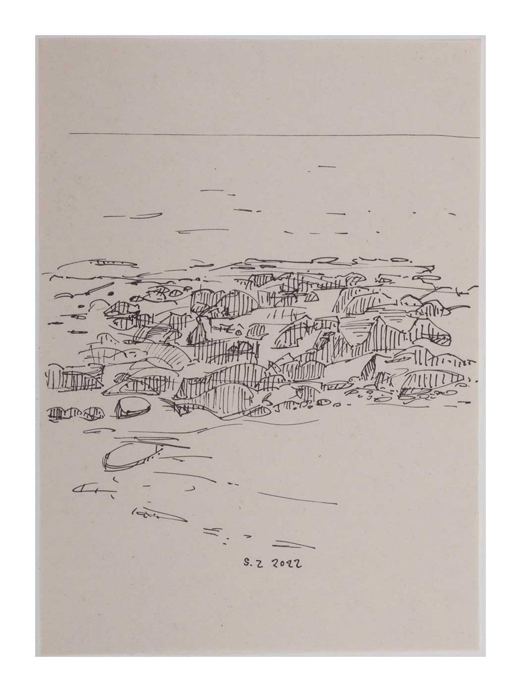 Sourena Zamani-Exile Landscape Sketches-no.44-25x17cm-2022-ink on paper