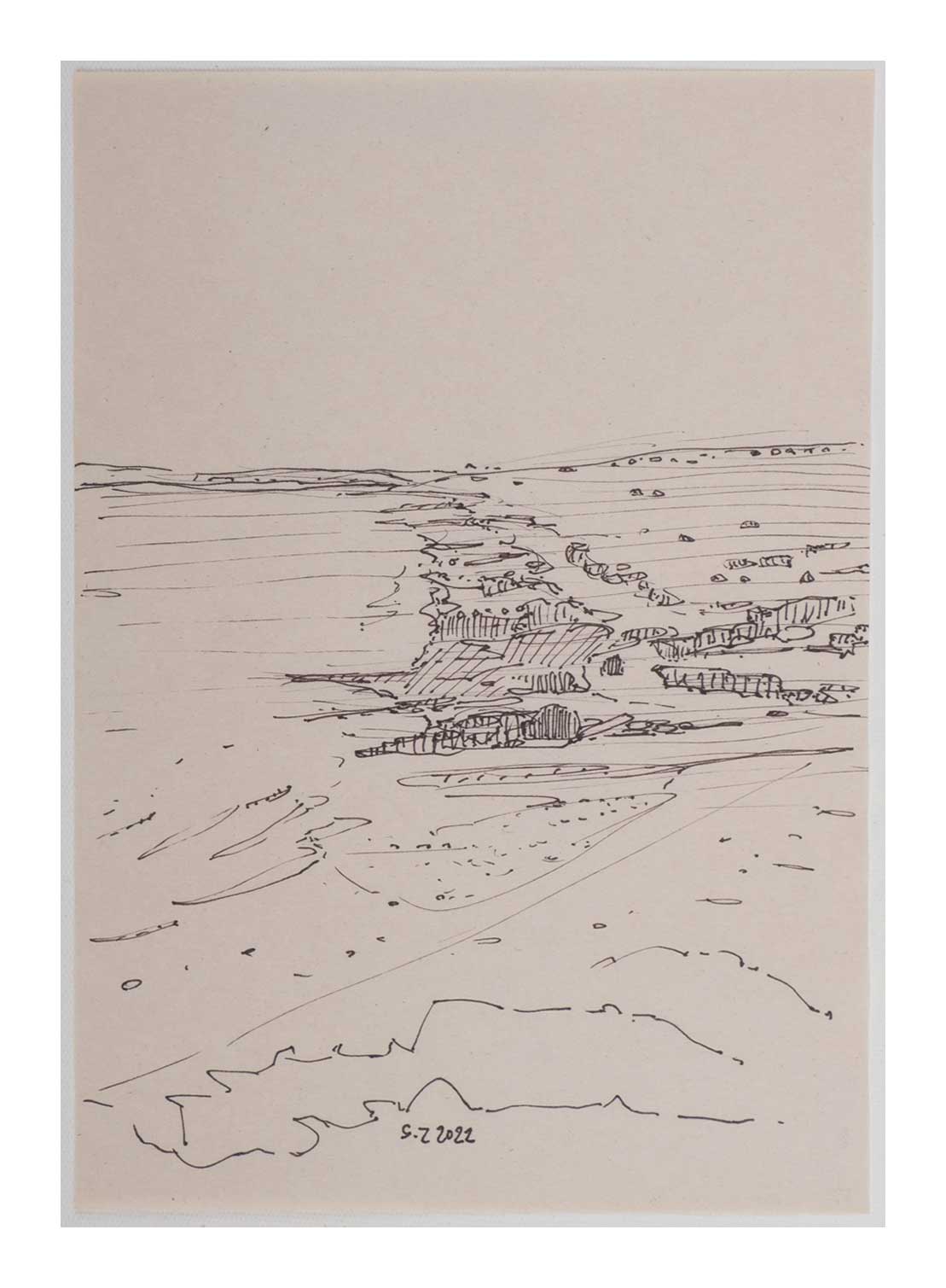 Sourena Zamani-Exile Landscape Sketches-no.45-25x17cm-2022-ink on paper