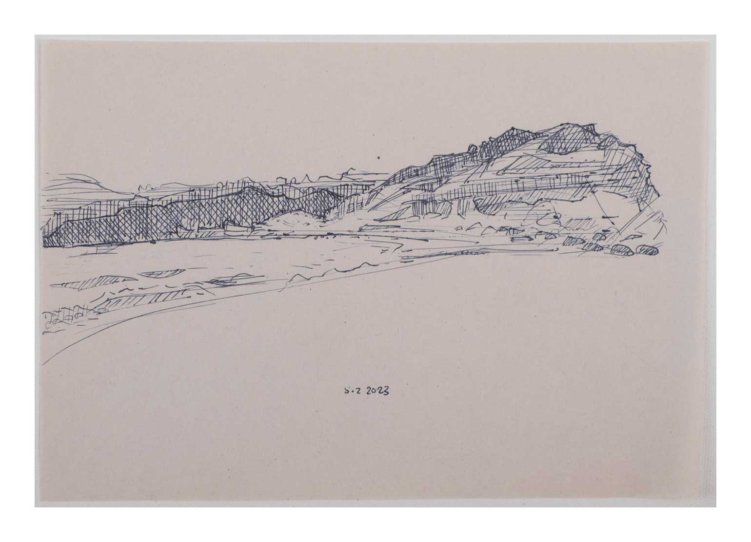 Sourena Zamani-Exile Landscape Sketches-no.50-17x25cm-2023-ink on paper