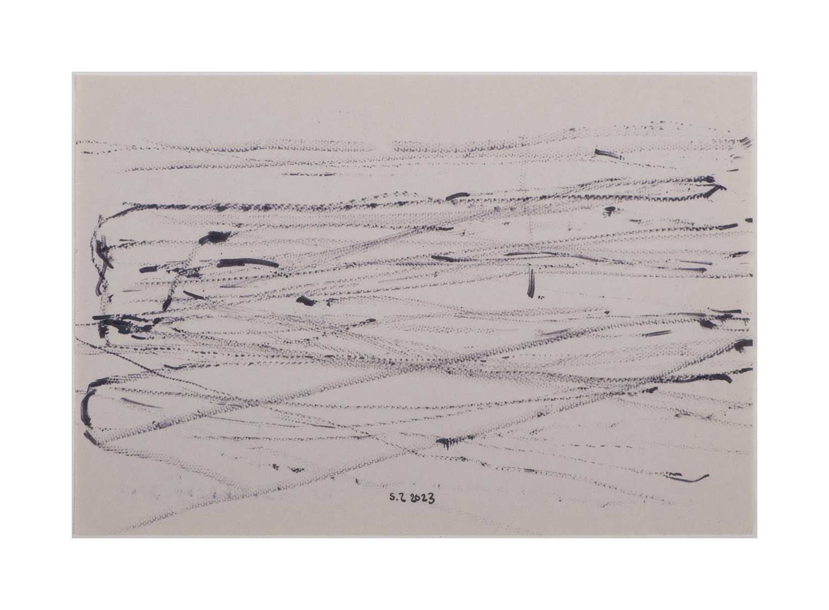 Sourena Zamani-Exile Landscape Sketches-no.55-17x25cm-2023-ink on paper