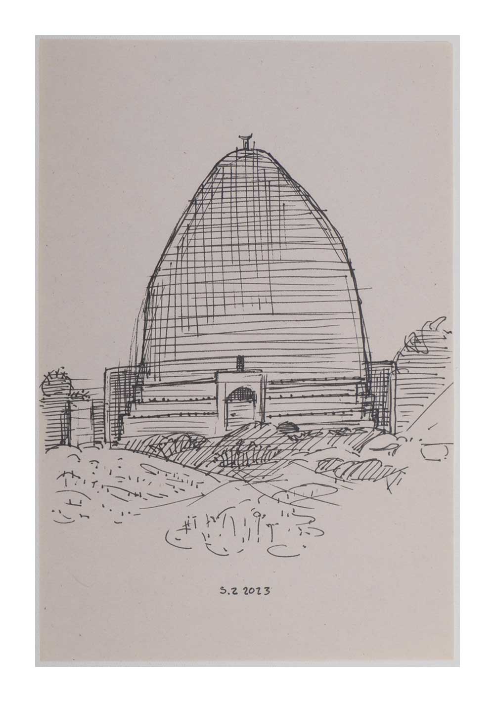 Sourena Zamani-Exile Landscape Sketches-no.59-25x17cm-2023-ink on paper