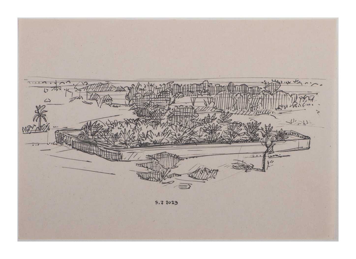 Sourena Zamani-Exile-Landscape-Sketches-no.62-17x25cm-2023-ink-on-paper