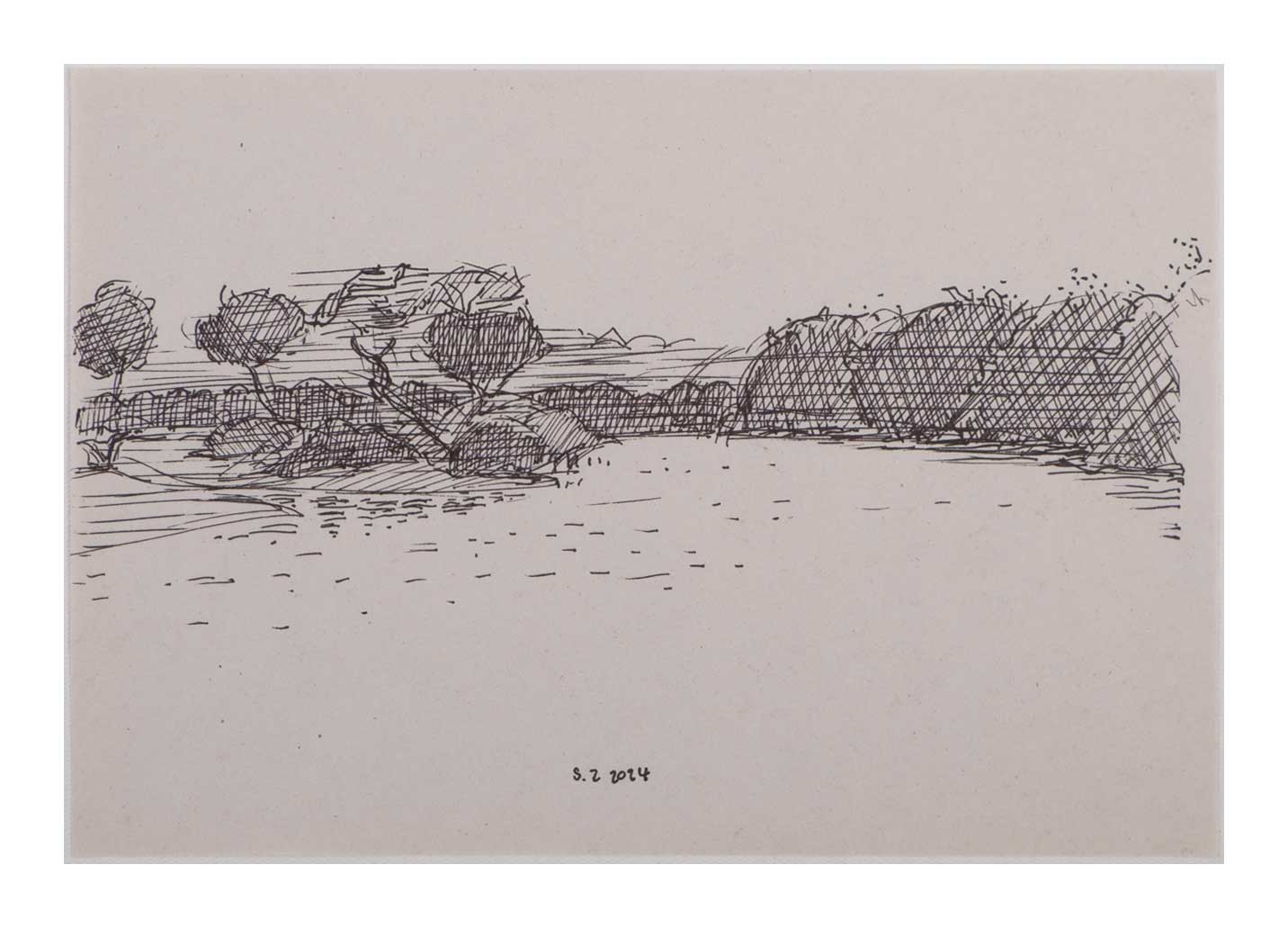 Sourena Zamani-Exile Landscape Sketches-no.81-17x25cm-2024-ink on paper