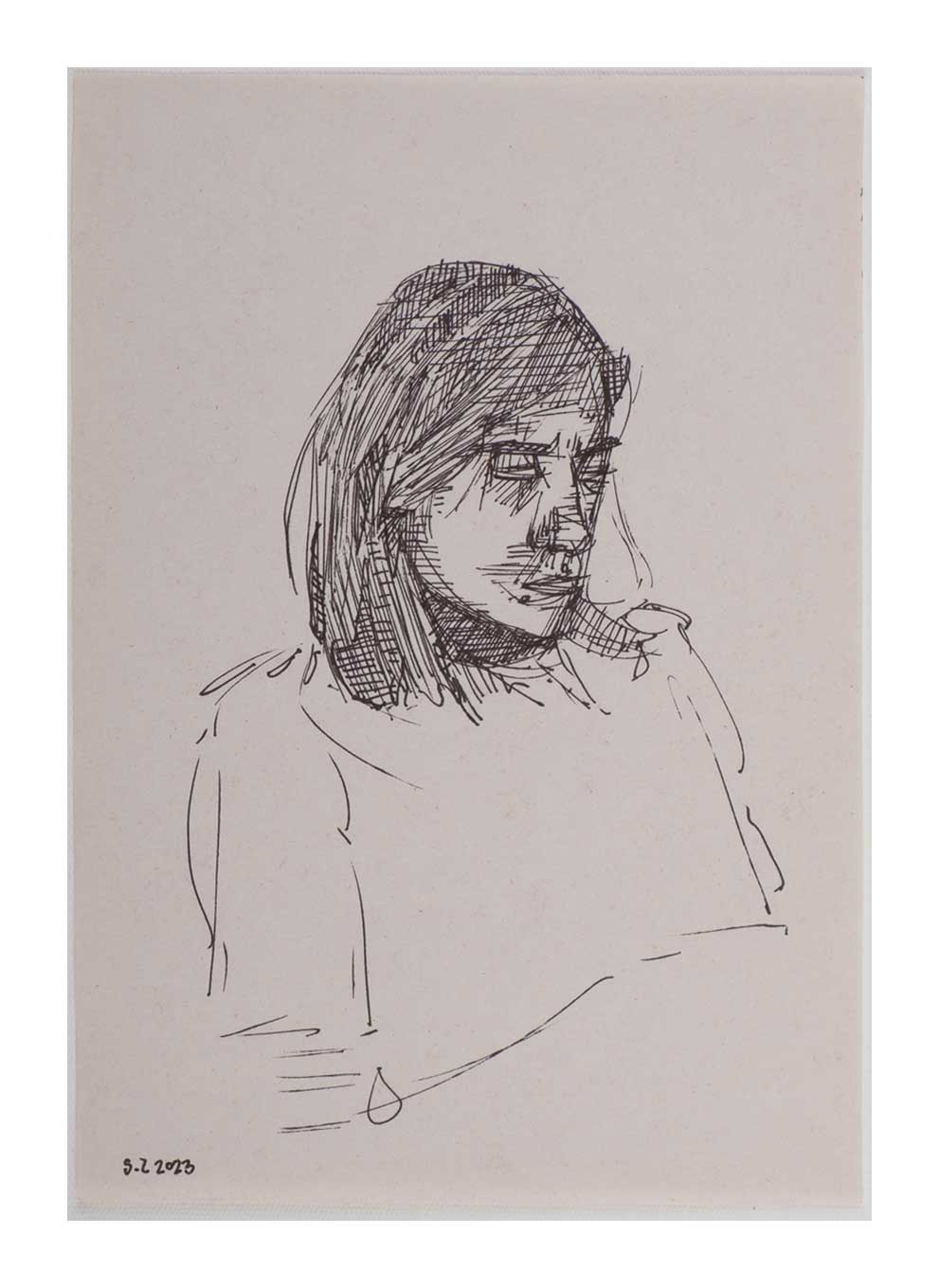 Sourena Zamani-Exile Maadi Sketches-no.21-25x17cm-2023-Ink on paper
