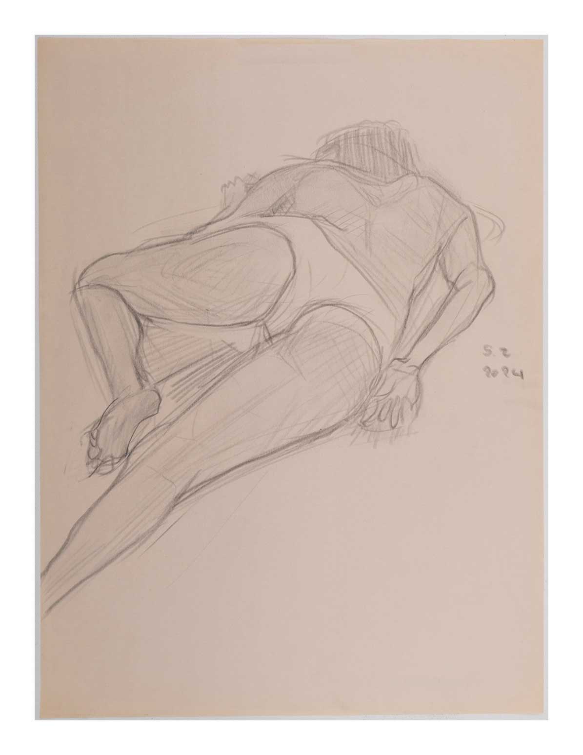 Sourena Zamani-Exile Maadi Sketches-no.42-40x30cm-2024-Graphite on paper