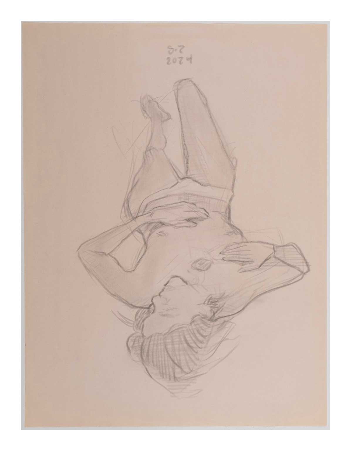 Sourena Zamani-Exile Maadi Sketches-no.43-40x30cm-2024-Graphite on paper