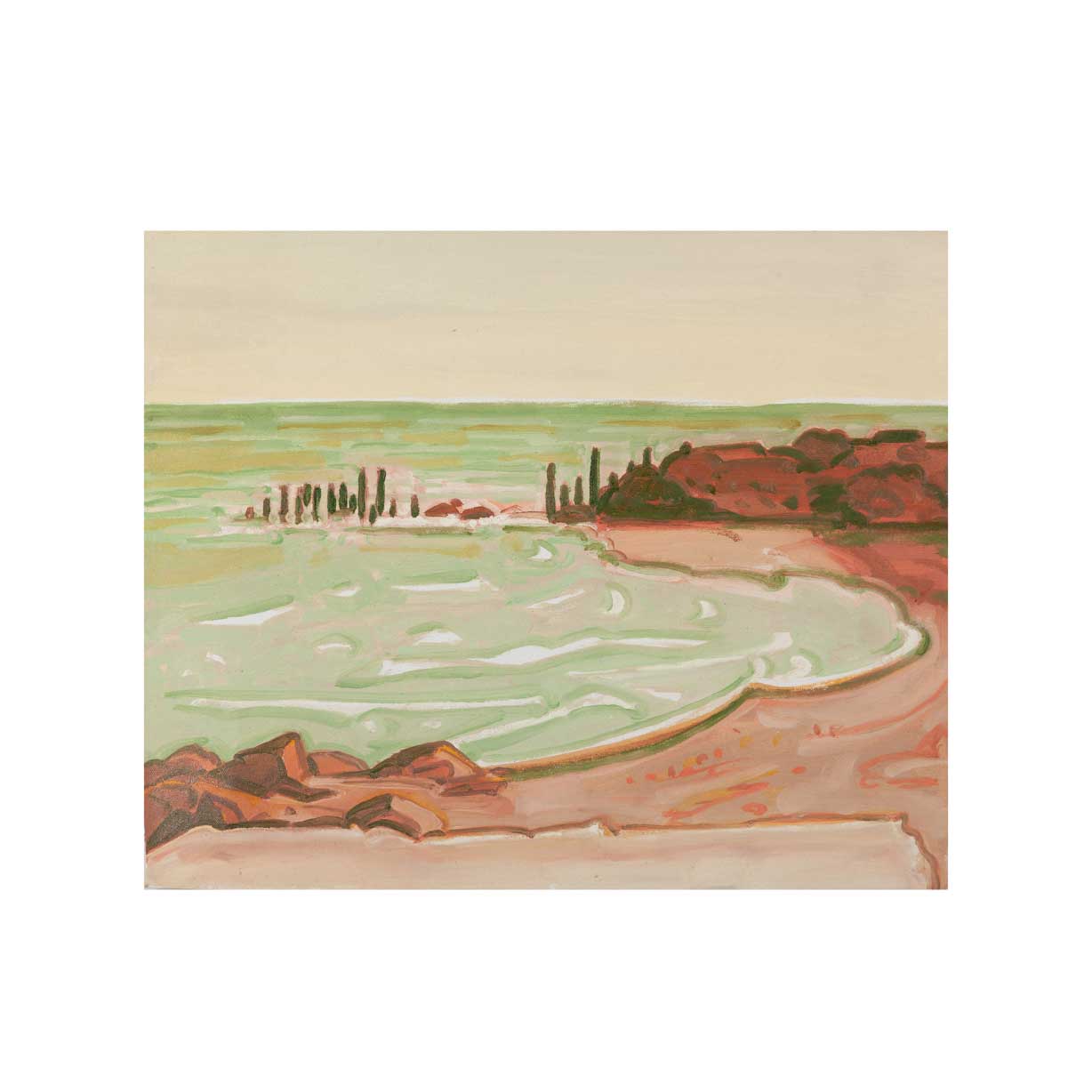 Sourena Zamani-Kargah Beach-No.3-39x49cm-2021-oil on canvas