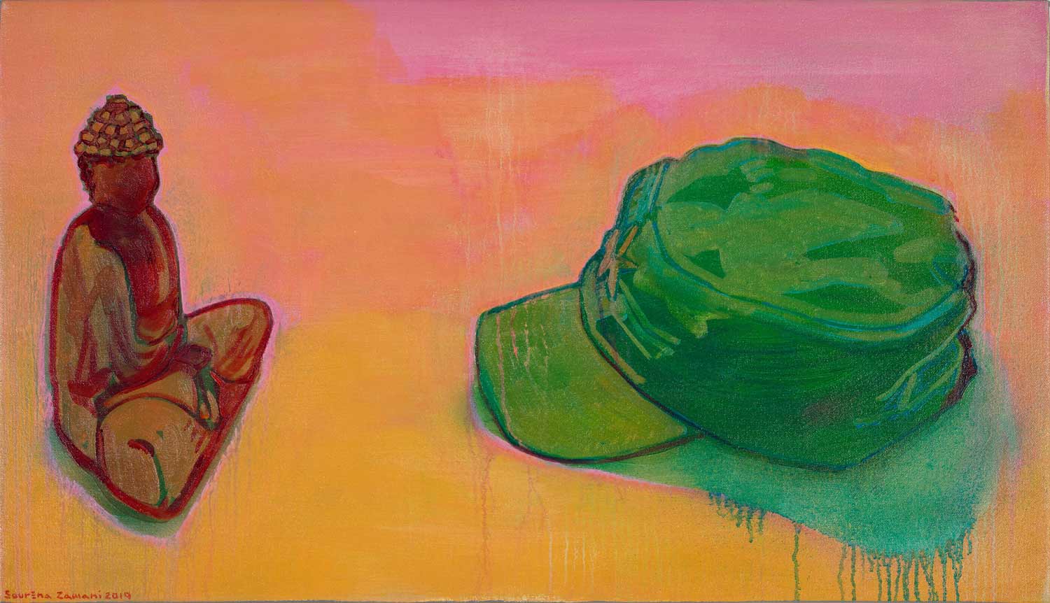 Sourena Zamani-Opposites Attract-47x81cm-2019-Oil on canvas