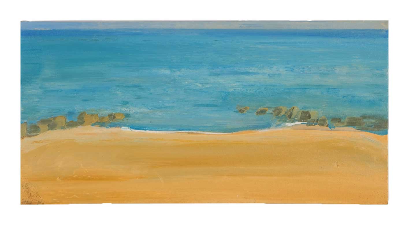 Sourena Zamani-Posht e Pasgah Beach Gamberoon-no.1-20x30cm-2023-oil on canvas