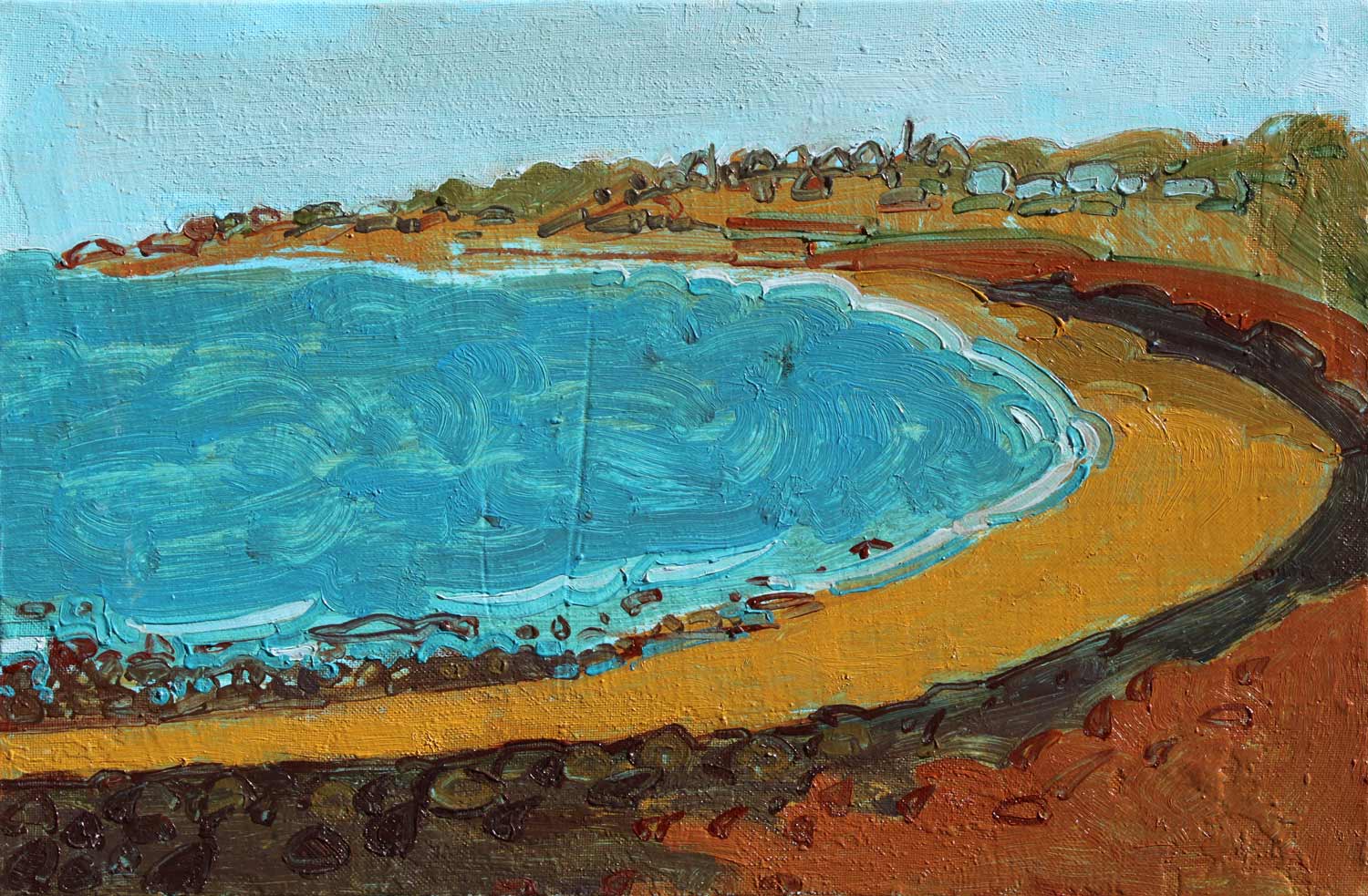 Sourena Zamani-Rainbow Beach 1-20x30cm-2018-Oil on canvas