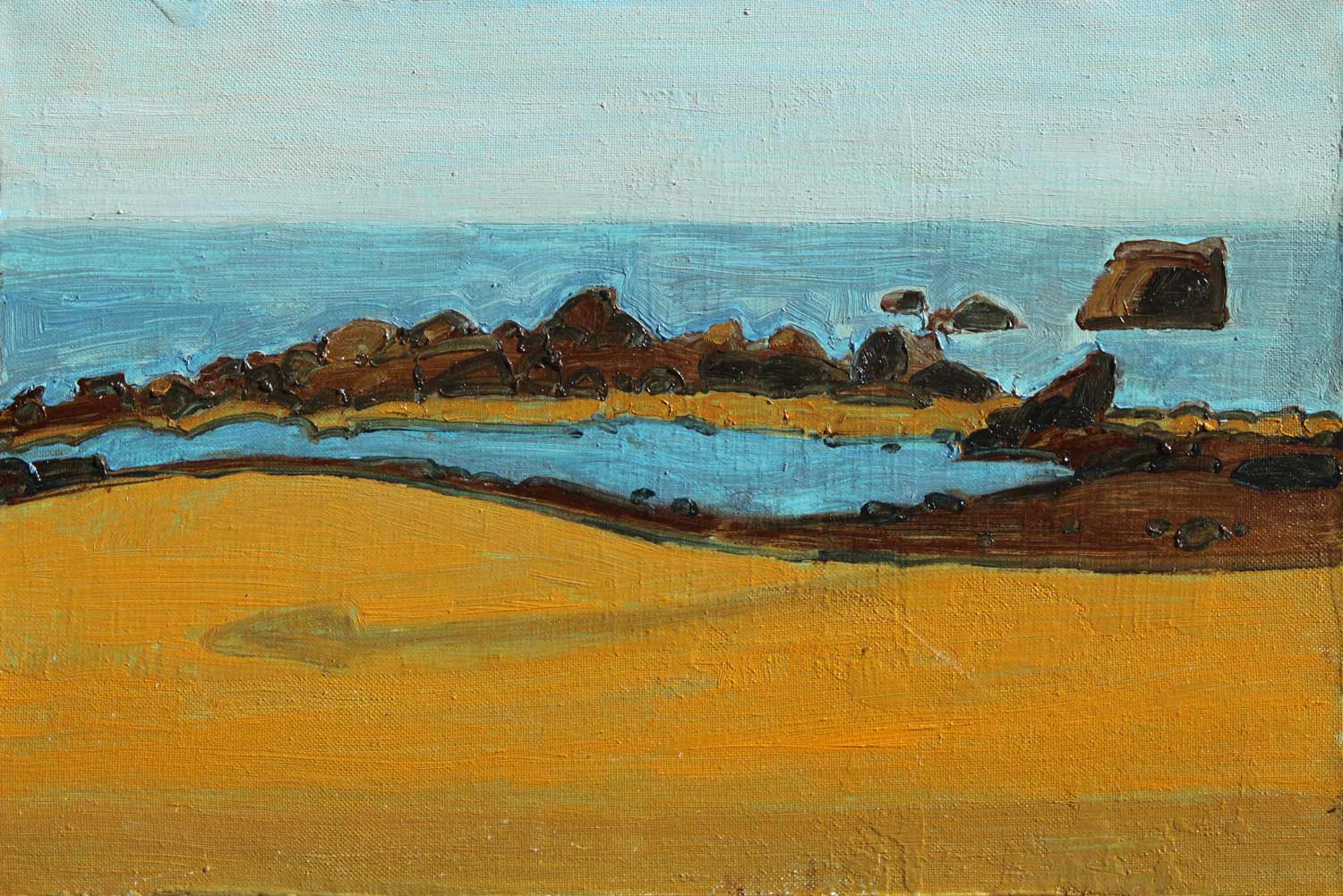 Sourena Zamani-Rainbow Beach 3-20x30cm-2018-Oil on canvas
