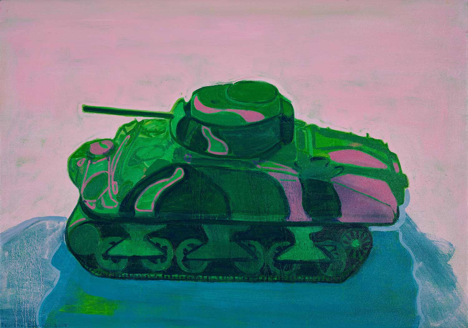 Sourena Zamani-Thanks to Tanks 2-60x86cm-2019-Oil on canvas
