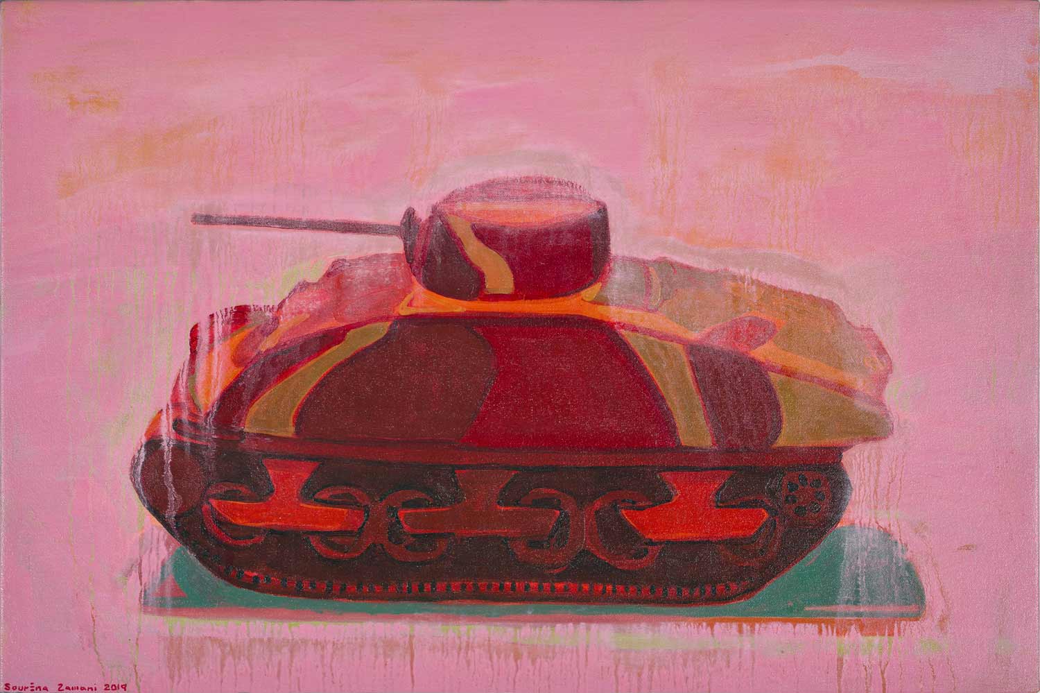 Sourena Zamani-Thanks to Tanks 5-54x81cm-2019-Oil on canvas
