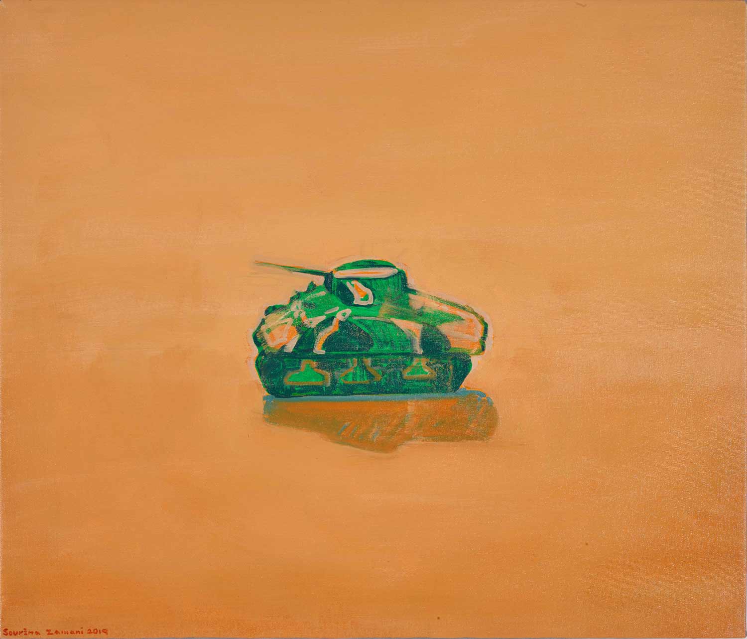 Sourena Zamani-Thanks to Tanks 7-61x71cm-2019-Oil on canvas