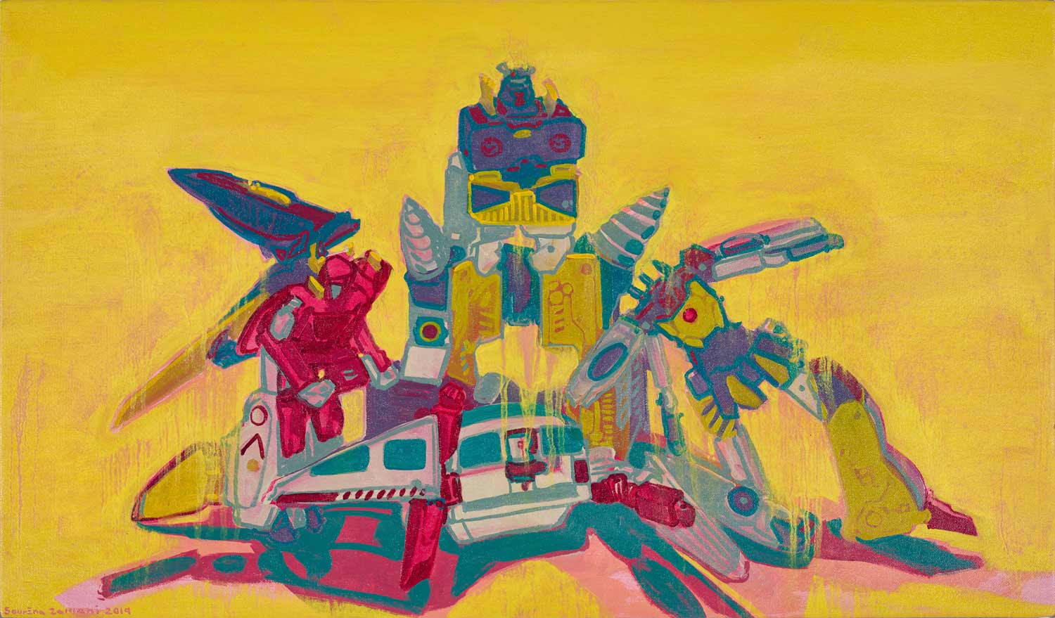 Sourena Zamani-Wulong Warriors-50x86cm-2019-Oil on canvas